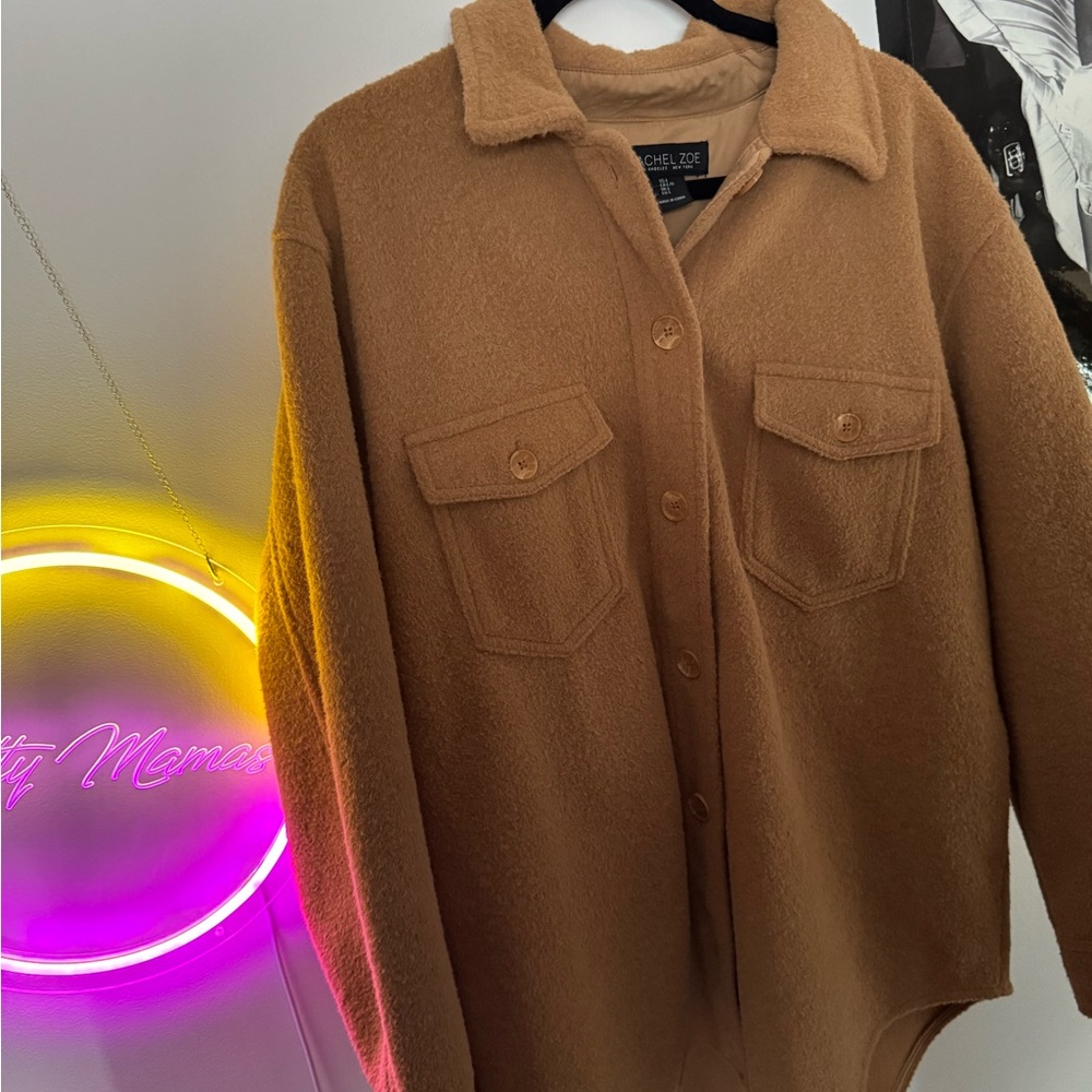 Rachel Zoe Tan Utility Jacket Relaxed Fit